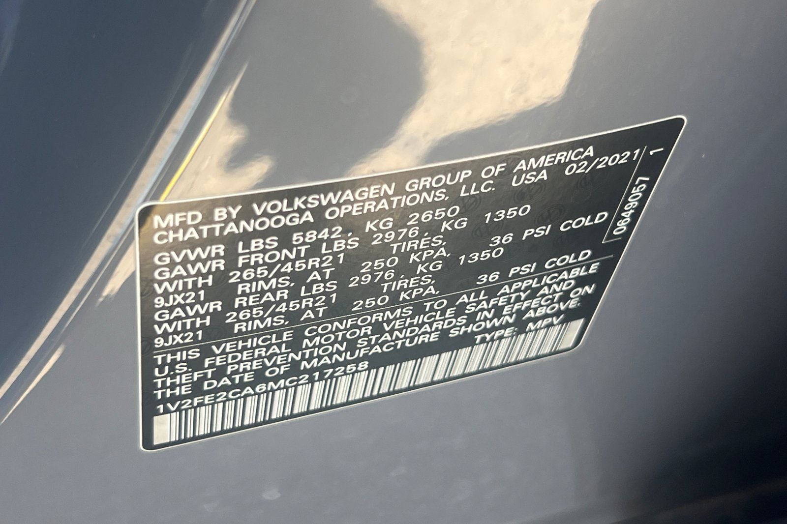 2021 Volkswagen Atlas Cross Sport 3.6L V6 SEL Premium R-Line