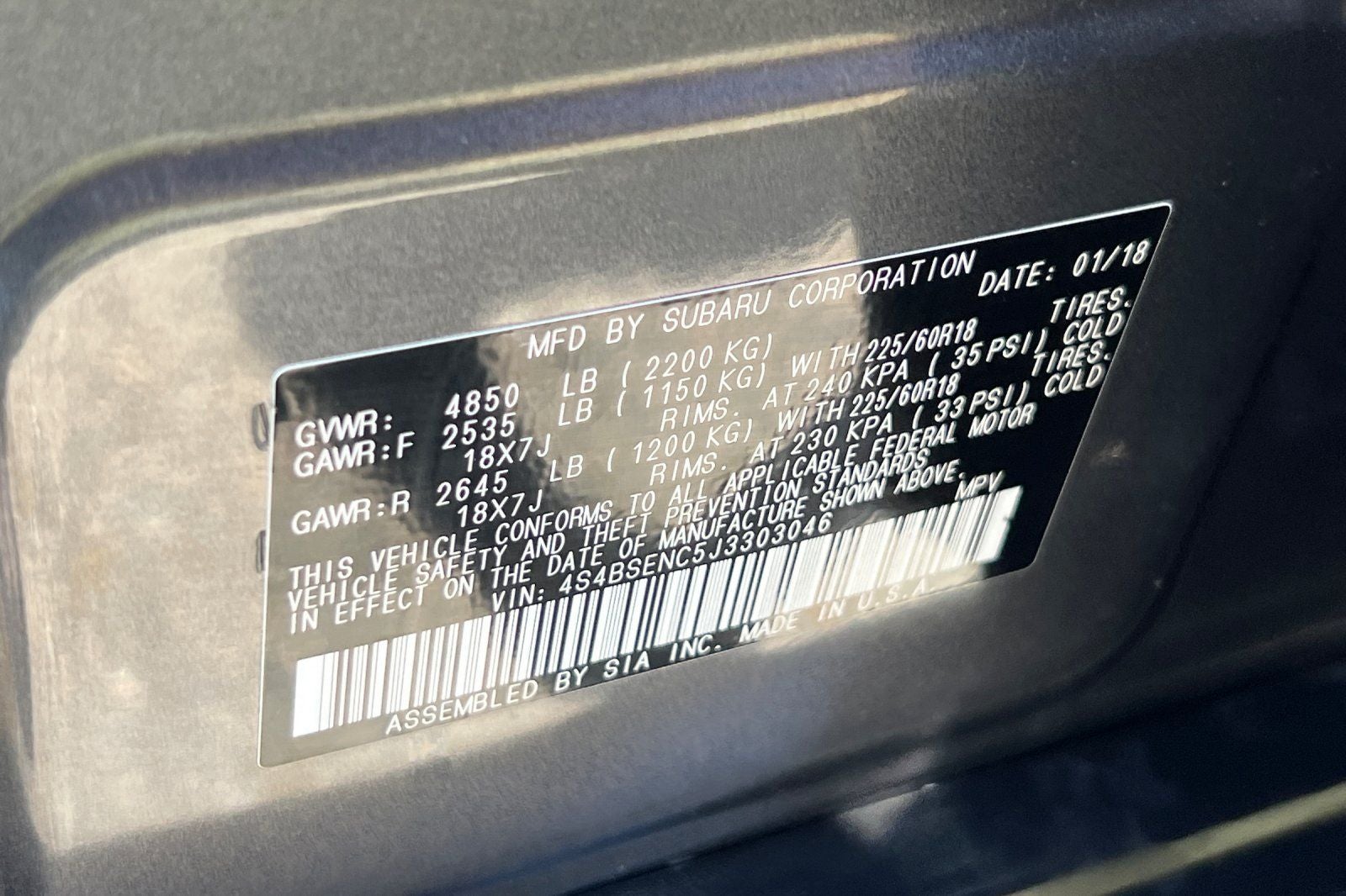 2018 Subaru Outback 3.6R Limited