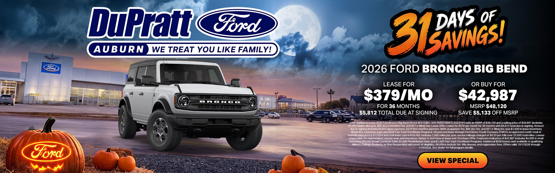 October Specials